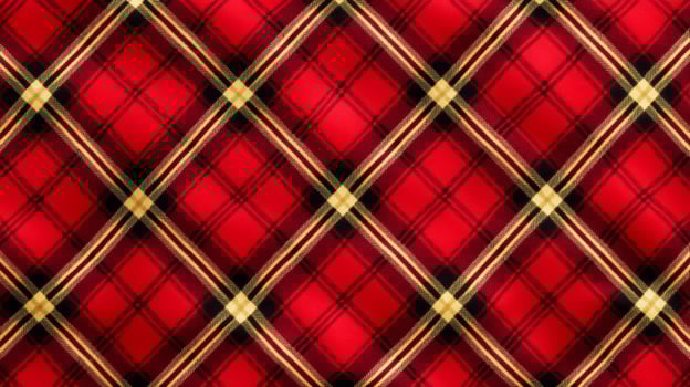 Red plaid pattern with golden thread accents Christmas cozy warmth classic festive style ideal for traditional holiday designs photo
