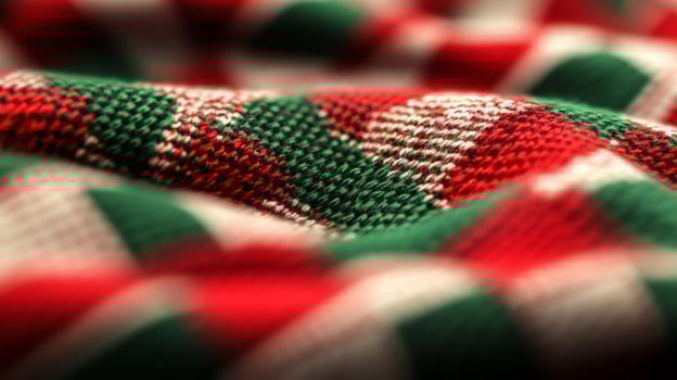 Subtle houndstooth pattern in red and green festive Christmas texture classic and timeless cozy seasonal warmth with a refined touch photo
