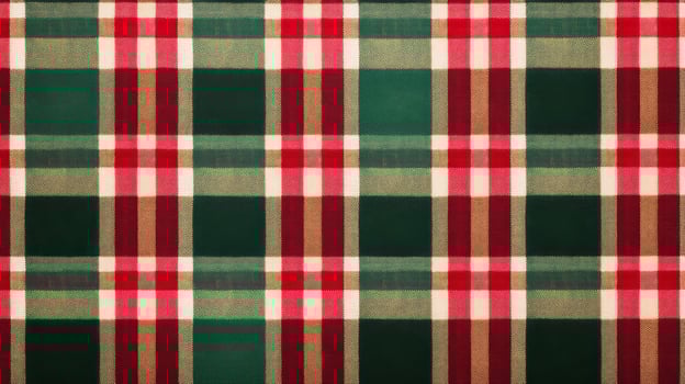 Plaid pattern with golden thread accents Christmas cozy warmth classic festive style ideal for traditional holiday designs photo
