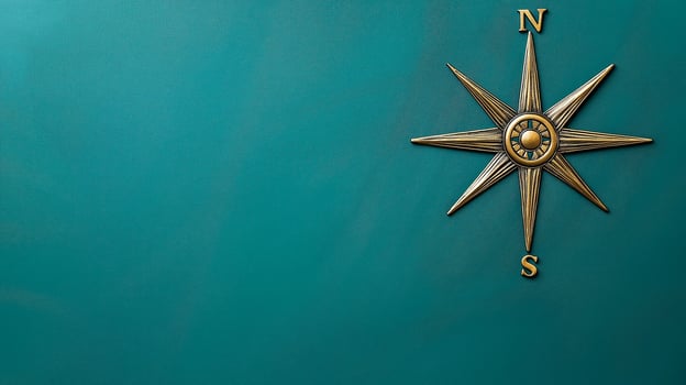 Smooth teal leather with faint gold compass design Columbus Day adventurous and exploratory subtle hints of history perfect for thematic designs photo