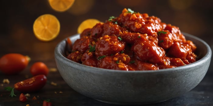 A bold and y harissa sauce perfect for adding a kick to grilled meats or roasted vegetables. photo