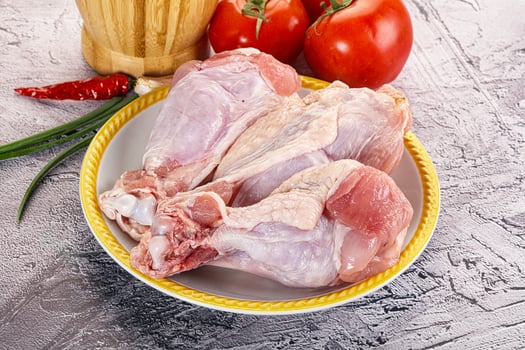 Raw turkey shoulder wing for cooking photo