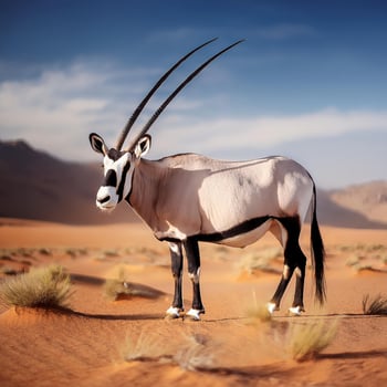 Gemsbok in Desert Landscape photo