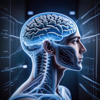 Human Brain Anatomy Visualization photo