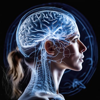 Human Brain Anatomy Visualization photo