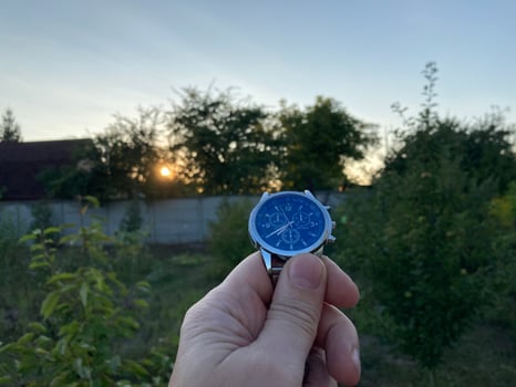 Quartz watch for orientation on the ground photo