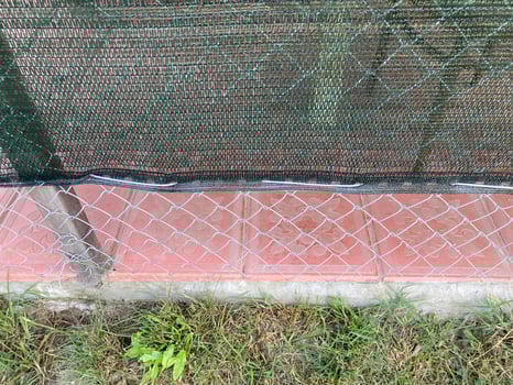 Installation of mosquito netting photo