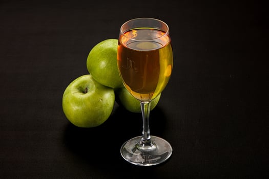 Fresh sweet natural apple juice photo