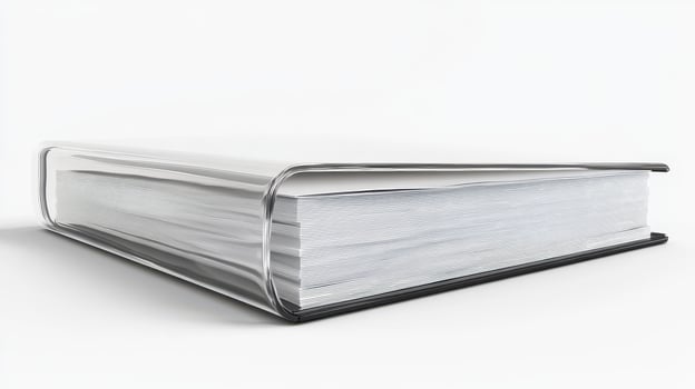 A neatly arranged binder on a plain surface showcasing its clean, modern design photo
