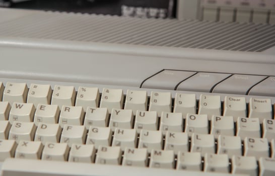 gray old computer keyboard photo