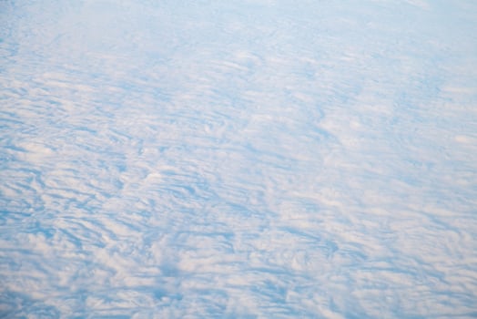 Top view of clouds, view from airplane, natural white background photo