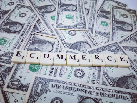 e-Commerce - Online Business - Money Background photo