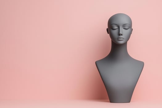 Minimal Grey Jewelry Mannequin Design photo