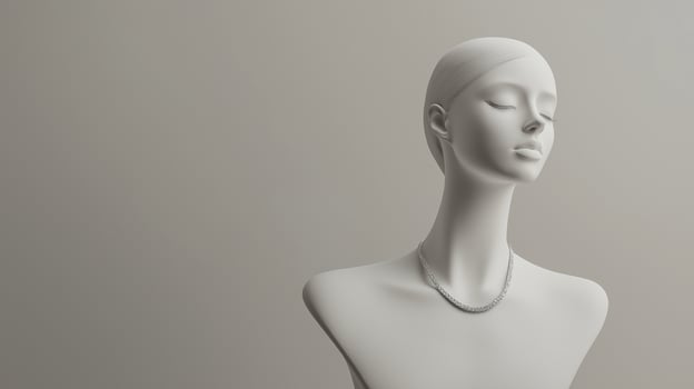 Stylish White Jewelry Presentation Piece photo