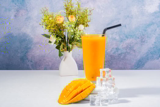 pure natural Mango Smoothie with Ice photo