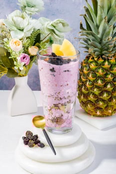 Pineapple Smoothie with Fresh Fruit photo