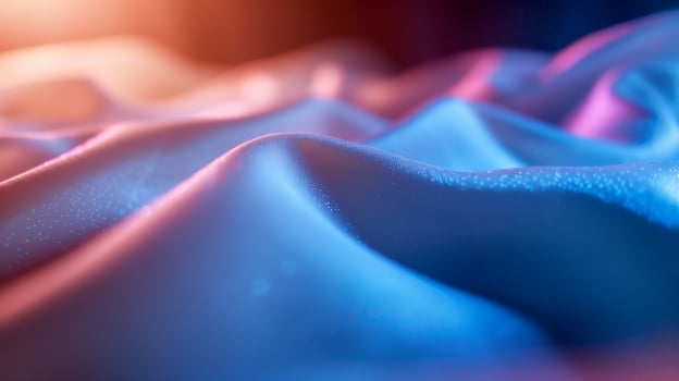 Abstract Satin Fabric Background With Vibrant Colors And Gentle Folds in Close-Up photo
