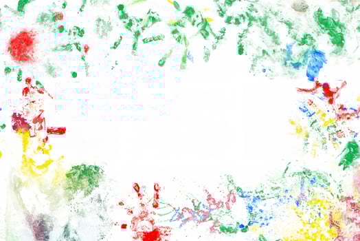 Hand Prints on White Background photo