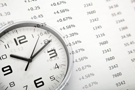 white clock face and digits on a white photo