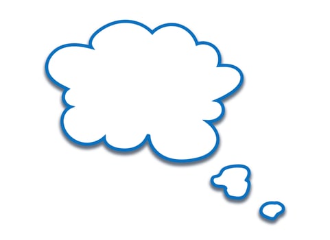 icon in the form of a cloud of reflection photo
