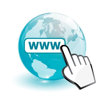 world map and world wide web searching photo