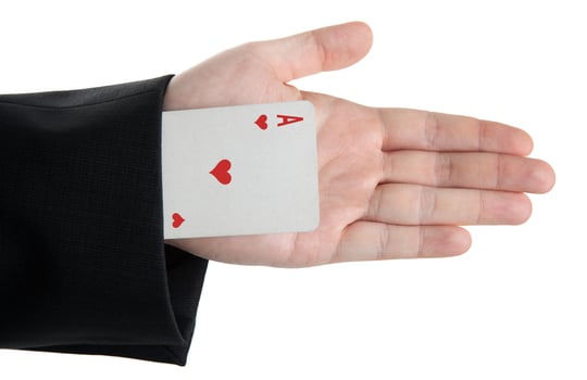 card ace of hearts from the sleeve of jacket photo