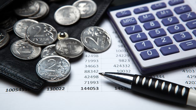 Accounting and Russian money photo