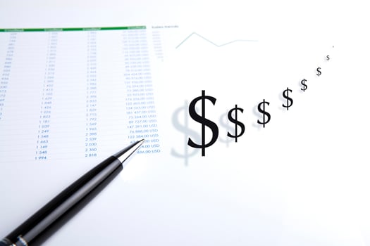 business still-life with pen photo
