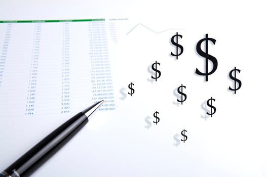 business still-life with pen photo