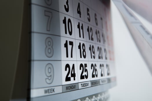 wall calendar calendar with the number of days photo