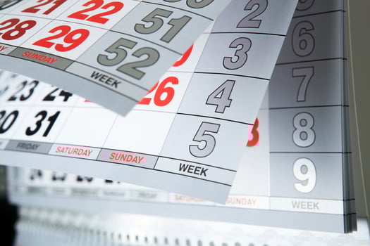 wall calendar calendar with the number of days photo