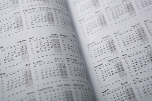 Calendar diary close-up photo