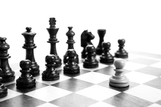 chess pieces on the board photo