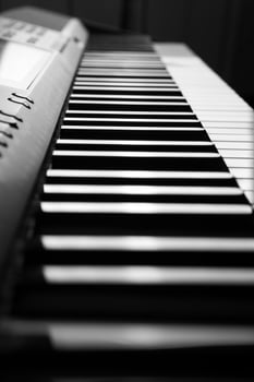 Piano keys close-up photo