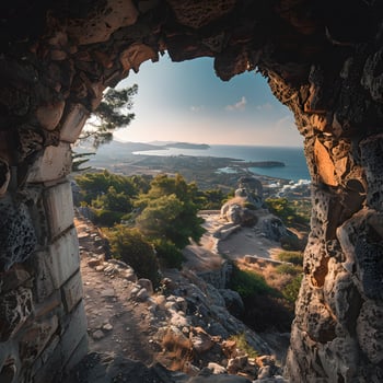 Beautiful beach views in Greece, Clean and beautiful, which in Generate AI photo