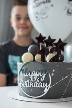 Happy birthday celebrating photo