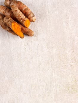 kunyit ginger herb seasoning flavor orange raw organic traditional indonesia curcuma aroma beverage photo
