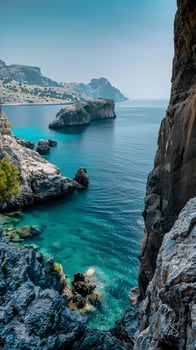 Beautiful beach views in Greece, Clean and beautiful, which in Generate AI photo