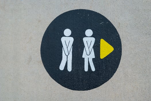 Restroom icon signage photo