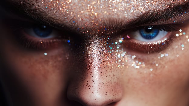 Close-up of Swedish male fashion model photo