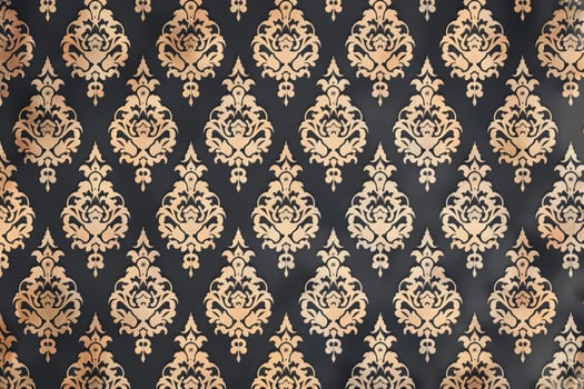 A luxurious black and gold damask pattern creates a striking and elegant background photo