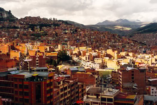 la paz, bolivia. november, panoramic view of la paz city, bolivia photo