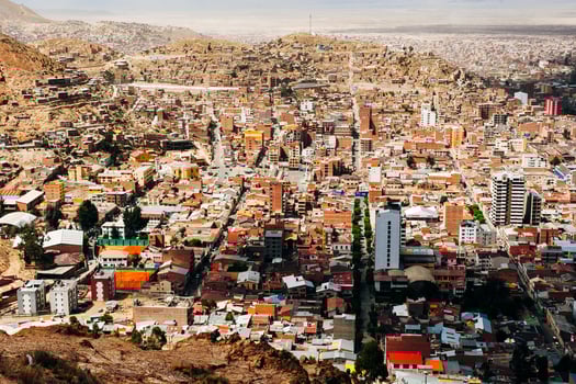 view of city Oruro, bolivia. photo