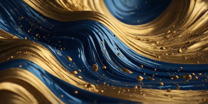 Abstract gold, blue wave background Minimal gold graphic wallpaper background. photo
