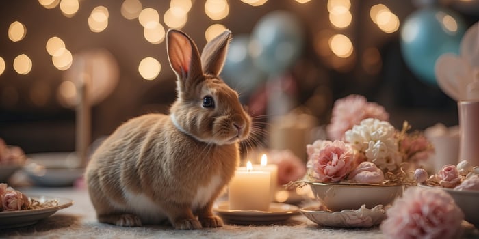 Enchanting Bunny Themed Party Celebration. photo
