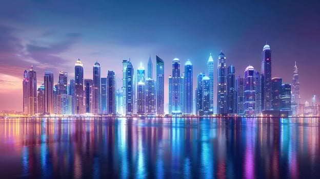 abstract blue city photo