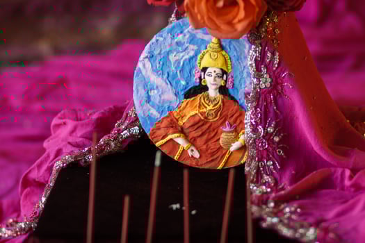 Depiction of the Hindu Goddess Parvati photo