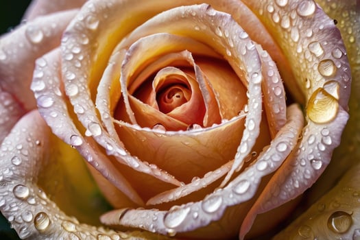 Romantic Floral Scene Rose with Water Droplets photo