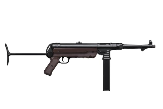 vintage machine gun isolated on white photo