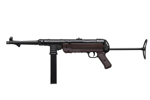 vintage machine gun isolated on white photo